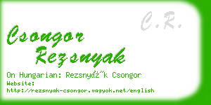 csongor rezsnyak business card